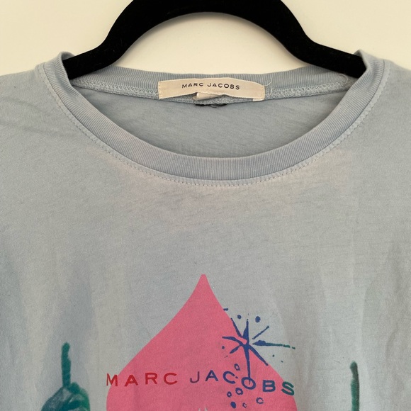 Unisex Marc Jacobs Las Vegas Sky Blue T-Shirt - Size M - Picture 3 of 3